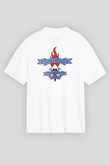 Cockney Rejects Baskılı Beyaz Unisex Oversize Tişört - Tshirt