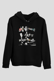 Cockney Rejects Baskılı Unisex Siyah Kapüşonlu Sweatshirt