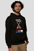 Cockney Rejects Baskılı Unisex Siyah Kapüşonlu Sweatshirt