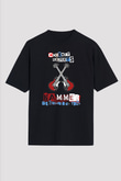 Cockney Rejects Baskılı Unisex Siyah Oversize Tişört - Tshirt