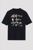 Cockney Rejects Baskılı Unisex Siyah Oversize Tişört - Tshirt