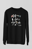 Cockney Rejects Baskılı Unisex Siyah Sweatshirt