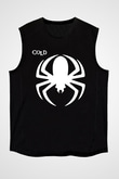 Cold Baskılı Unisex Siyah Kolsuz Tişört - Tshirt