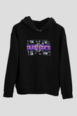 Commodore 64 Baskılı Unisex Siyah Kapüşonlu Sweatshirt