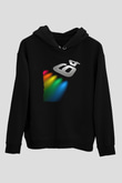 Commodore 64 Baskılı Unisex Siyah Kapüşonlu Sweatshirt