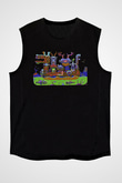 Commodore 64 Baskılı Unisex Siyah Kolsuz Tişört - Tshirt