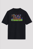 Commodore 64 Baskılı Unisex Siyah Oversize Tişört - Tshirt