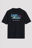 Commodore 64 Baskılı Unisex Siyah Oversize Tişört - Tshirt