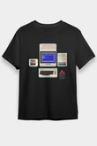 Commodore 64 Baskılı Unisex Siyah Tişört - Tshirt