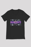 Commodore 64 Baskılı Unisex Siyah V Yaka Tişört - Tshirt