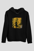 Converge Baskılı Unisex Siyah Hoodie
