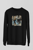 Converge Baskılı Unisex Siyah Sweatshirt