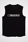 Converge Siyah Unisex Kolsuz Tişört