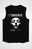 Converge Siyah Unisex Kolsuz Tişört