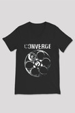 Converge Siyah Unisex V Yaka Tişört