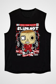 Corey Taylor Slipknot Baskılı Unisex Siyah Kolsuz Tişört