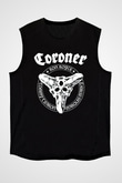 Coroner Siyah Unisex Kolsuz Tişört