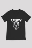 Coroner Siyah Unisex V Yaka Tişört