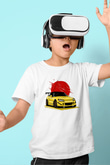 Corvette Baskılı Unisex Beyaz  Çocuk Tişört