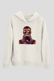 Counter Strike Baskılı Beyaz Unisex Kapüşonlu Sweatshirt
