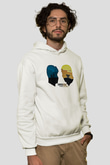 Counter Strike Baskılı Beyaz Unisex Kapüşonlu Sweatshirt