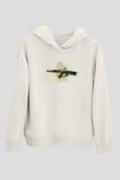 Counter Strike Baskılı Beyaz Unisex Kapüşonlu Sweatshirt
