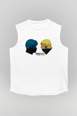 Counter Strike Baskılı Beyaz Unisex Kolsuz Tişört - Tshirt