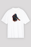Counter Strike Baskılı Beyaz Unisex Oversize Tişört - Tshirt