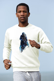 Counter Strike Baskılı Beyaz Unisex Sweatshirt