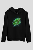 Counter Strike Baskılı Unisex Siyah Kapüşonlu Sweatshirt