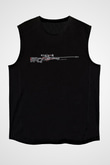 Counter Strike Baskılı Unisex Siyah Kolsuz Tişört - Tshirt