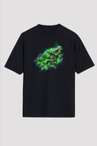 Counter Strike Baskılı Unisex Siyah Oversize Tişört - Tshirt