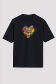 Counter Strike Baskılı Unisex Siyah Oversize Tişört - Tshirt