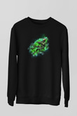 Counter Strike Baskılı Unisex Siyah Sweatshirt