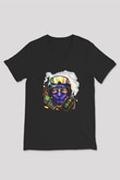Counter Strike Baskılı Unisex Siyah V Yaka Tişört - Tshirt