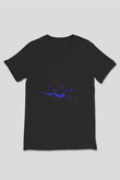 Counter Strike Baskılı Unisex Siyah V Yaka Tişört - Tshirt