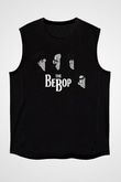 Cowboy Bebop Baskılı Unisex Siyah Kolsuz Tişört - Tshirt
