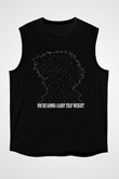 Cowboy Bebop Baskılı Unisex Siyah Kolsuz Tişört - Tshirt