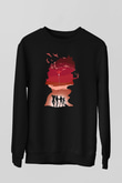 Cowboy Bebop Baskılı Unisex Siyah Sweatshirt