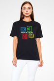 Cowboy Bebop Baskılı Unisex Siyah Tişört - Tshirt