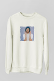 Craig David Baskılı Unisex Beyaz Sweatshirt