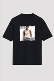 Craig David Baskılı Unisex Oversize Siyah Tişört