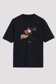 Craig David Baskılı Unisex Oversize Siyah Tişört