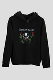 Crimson Glory Baskılı Unisex Siyah Hoodie