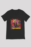 Crimson Glory Siyah Unisex V Yaka Tişört T-Shirt