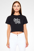 Crown the Empire Siyah  Crop Top Tişört