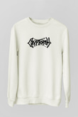 Cryptopsy Baskılı Beyaz Unisex Sweatshirt