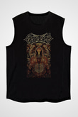 Cryptopsy Baskılı Unisex Siyah Kolsuz Tişört - Tshirt