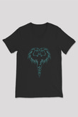 Cryptopsy Baskılı Unisex Siyah V Yaka Tişört - Tshirt