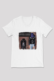 Crystal Castles Baskılı Unisex Beyaz V Yaka Tişört